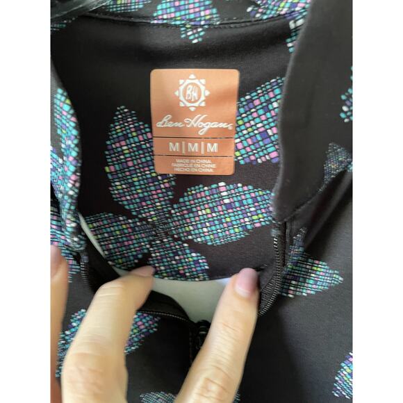 Ben Hogan Stretch Quarter Zip Pullover Long Sleeve Shirt Black Size Medium NEW - Picture 5 of 7